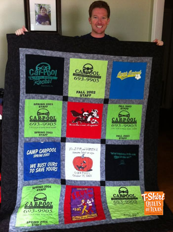 Texas A&M Carpool TShirt Quilt