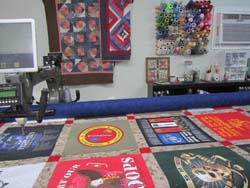 Quilt on the longarm quilting machine